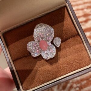 925 Sterling Silver Garden Motif Pave Ring Wholesale