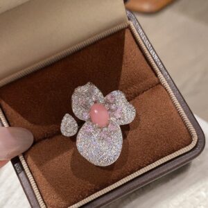 925 Sterling Silver Garden Motif Pave Ring Lifestyle View