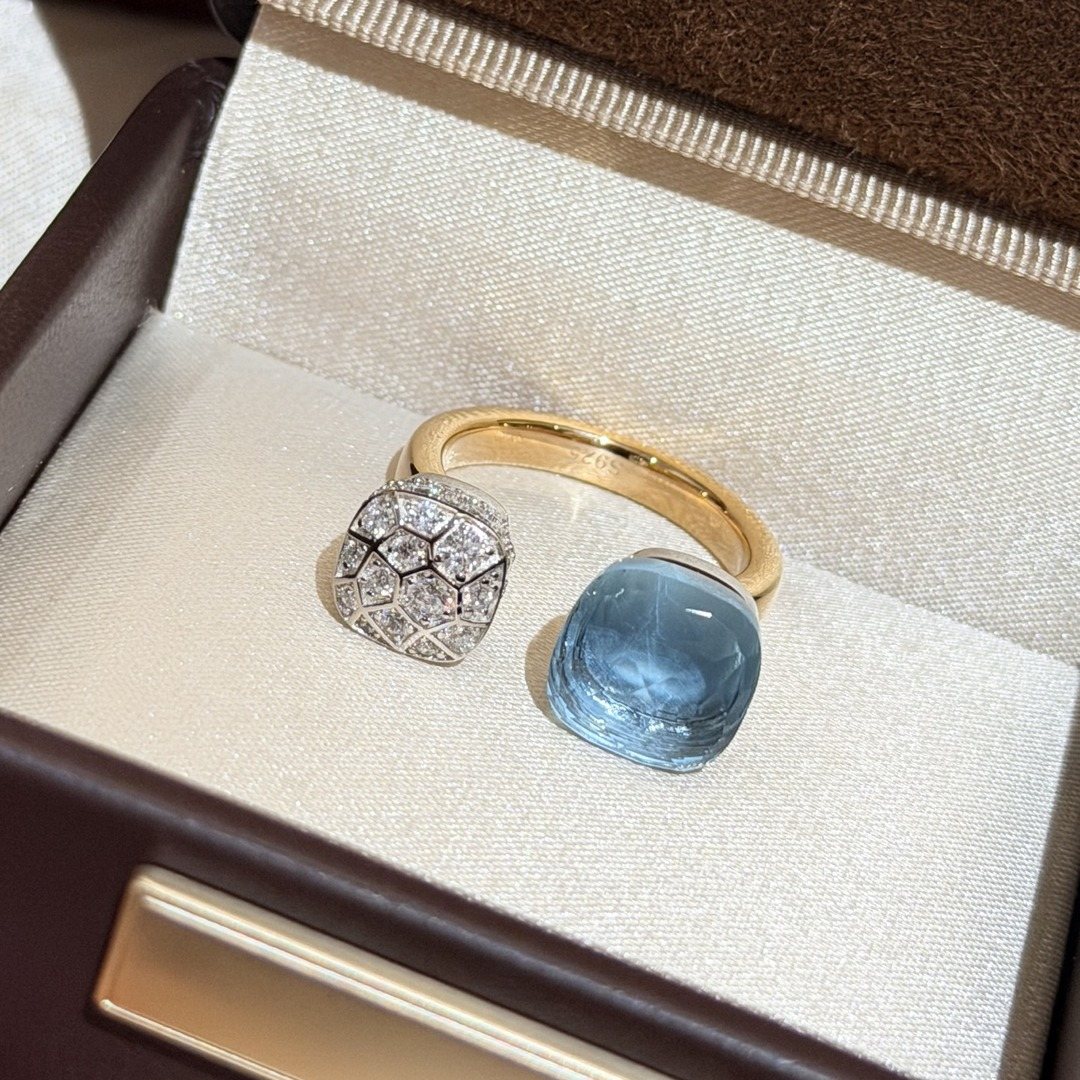925 Sterling Silver Honeycomb Blue Stone Open Ring 925 Sterling Silver Honeycomb Blue Stone Open Ring