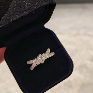 925 Sterling Silver Knot Pave Ring Wholesale