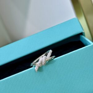 925 Sterling Silver Knot Setting Pave Ring Wholesale