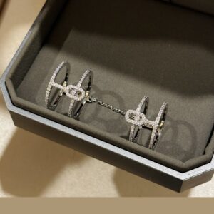 925 Sterling Silver Link Chain Sliding Stud Earrings Jewelry Display