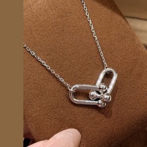925 Sterling Silver Link Necklace Close Up