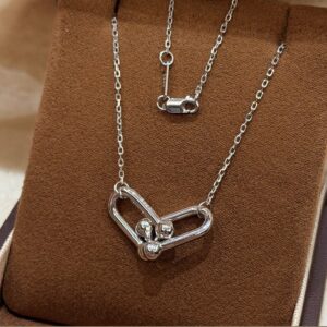 925 Sterling Silver Link Necklace Jewelry Display