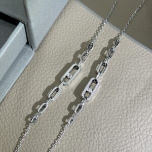 925 Sterling Silver Long Single Stone Sliding Necklace Detail