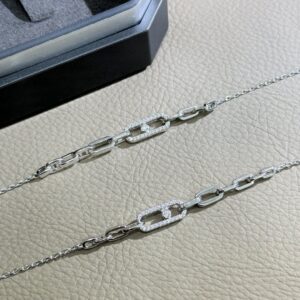925 Sterling Silver Long Single Stone Sliding Necklace Jewelry Display