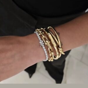 925 Sterling Silver Marquise Stone Tennis Bracelet Detail