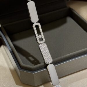 925 Sterling Silver Minimal Single Stone Sliding Bracelet Jewelry Display