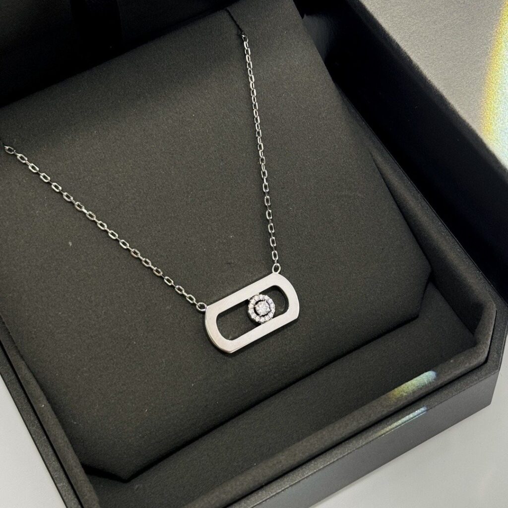 925 Sterling Silver Minimal Single Stone Sliding Necklace Wholesale