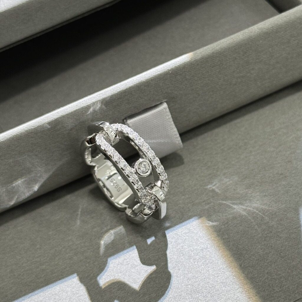 925 Sterling Silver Minimal Sliding Stone Ring Wholesale