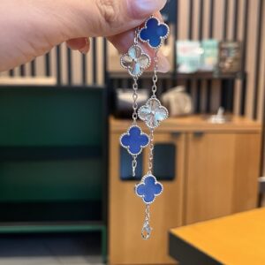 925 Sterling Silver Multi Motif Clover Bracelet Lifestyle View