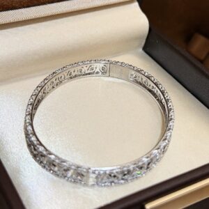 925 Sterling Silver Openwork Bangle Detail