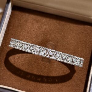 925 Sterling Silver Openwork Bangle Close Up