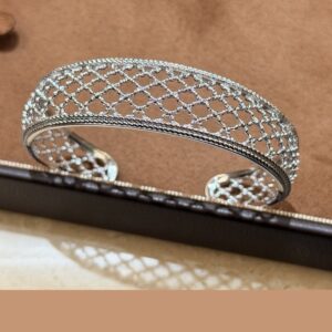 925 Sterling Silver Openwork Open Bangle Wholesale