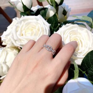 925 Sterling Silver Oval Link Ring Detail