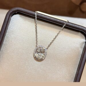 925 Sterling Silver Pave Oval Link Necklace Packaging View