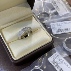 925 Sterling Silver Pave Quilted Ring Wholesale