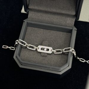 925 Sterling Silver Pave Sliding Stone Bracelet Jewelry Display