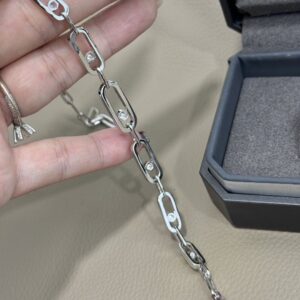 925 Sterling Silver Pave Sliding Stone Necklace Lifestyle View