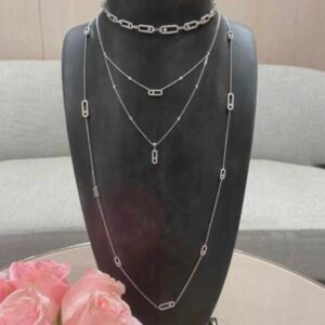 925 Sterling Silver Pave Sliding Stone Necklace Packaging View