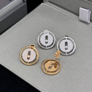 925 Sterling Silver Pave Sliding Stone Stud Earrings Packaging View
