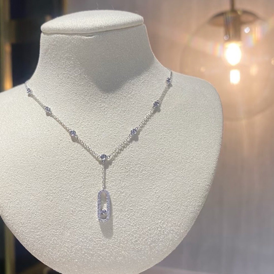925 Sterling Silver Pave Starry Stone Necklace Wholesale 925 Sterling Silver Pave Starry Stone Necklace Wholesale