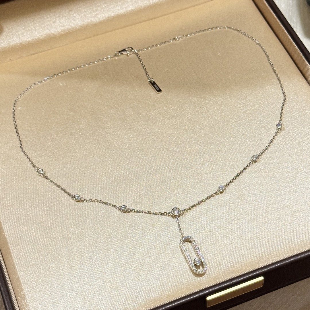 925 Sterling Silver Pave Starry Stone Necklace Wholesale 925 Sterling Silver Pave Starry Stone Necklace Wholesale