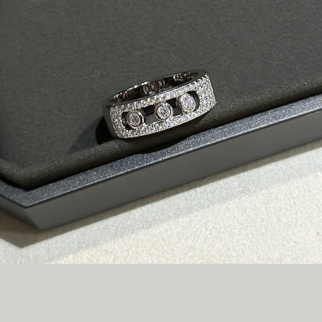925 Sterling Silver Pave Three Stone Sliding Ring Wholesale 925 Sterling Silver Pave Three Stone Sliding Ring Wholesale