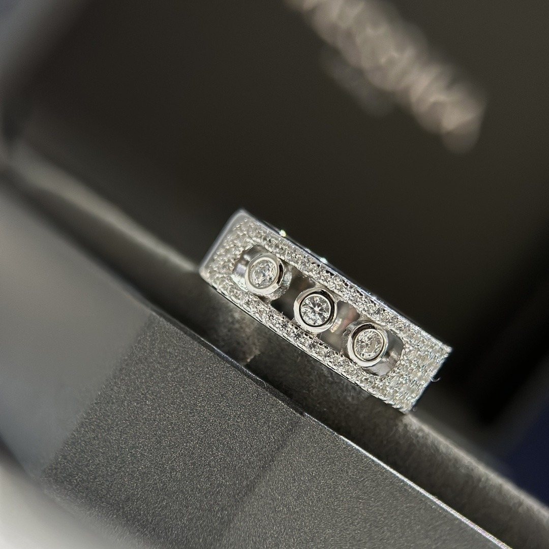 925 Sterling Silver Pave Three Stone Sliding Ring Wholesale 925 Sterling Silver Pave Three Stone Sliding Ring Wholesale