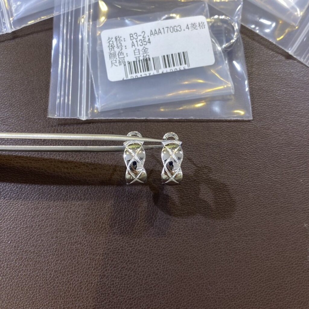 925 Sterling Silver Quilted Earrings Wholesale