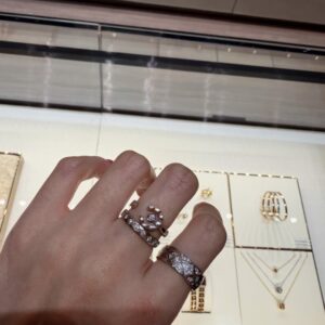 925 Sterling Silver Quilted Open Ring Detail