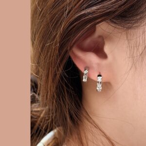 925 Sterling Silver Quilted Stud Earrings Wholesale