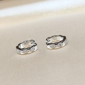 925 Sterling Silver Quilted Stud Earrings Packaging View