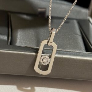 925 Sterling Silver Refined Single Stone Sliding Necklace Packaging View