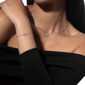 925 Sterling Silver Single Stone Necklace Jewelry Display