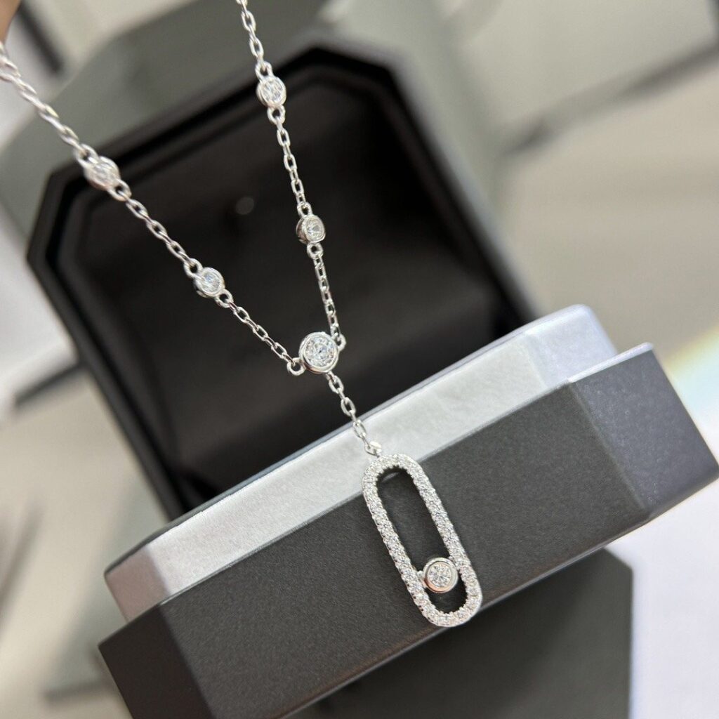 925 Sterling Silver Single Stone Sliding Chain Necklace Wholesale