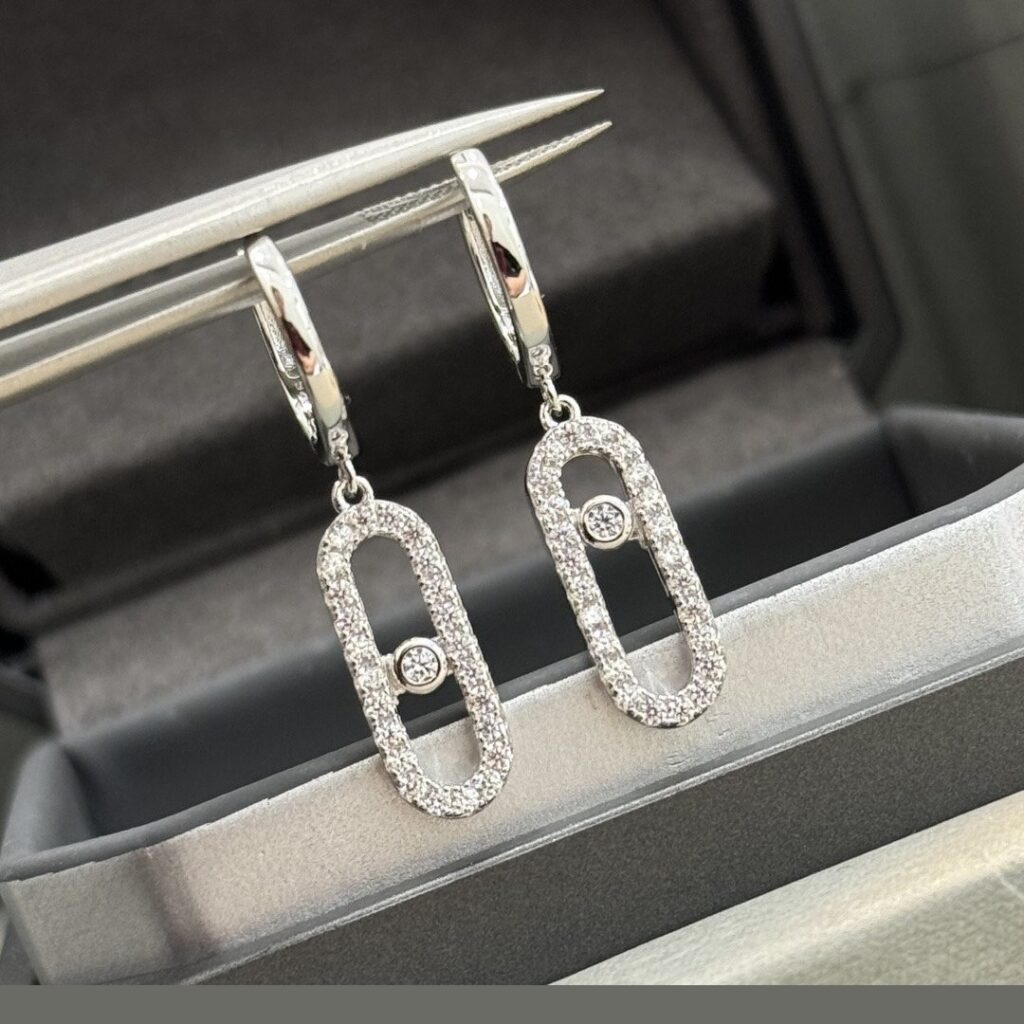 925 Sterling Silver Single Stone Sliding Stud Earrings Wholesale