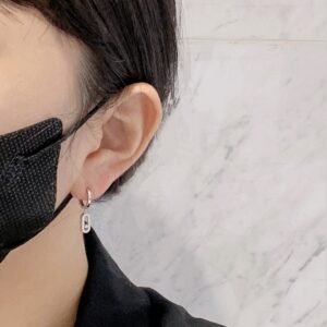 925 Sterling Silver Single Stone Sliding Stud Earrings Jewelry Display