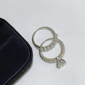 925 Sterling Silver Six Prong Stone Ring Set Jewelry Display