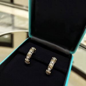 925 Sterling Silver Sixteen Stone Cross Stud Earrings Packaging View