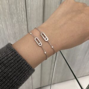 925 Sterling Silver Sliding Stone Bracelet Detail