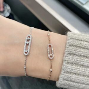 925 Sterling Silver Sliding Stone Bracelet Jewelry Display