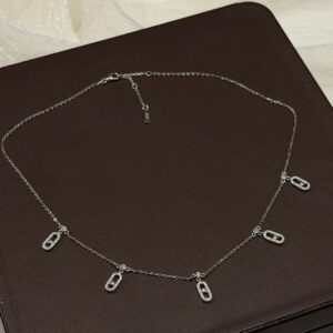 925 Sterling Silver Sliding Stone Necklace Jewelry Display
