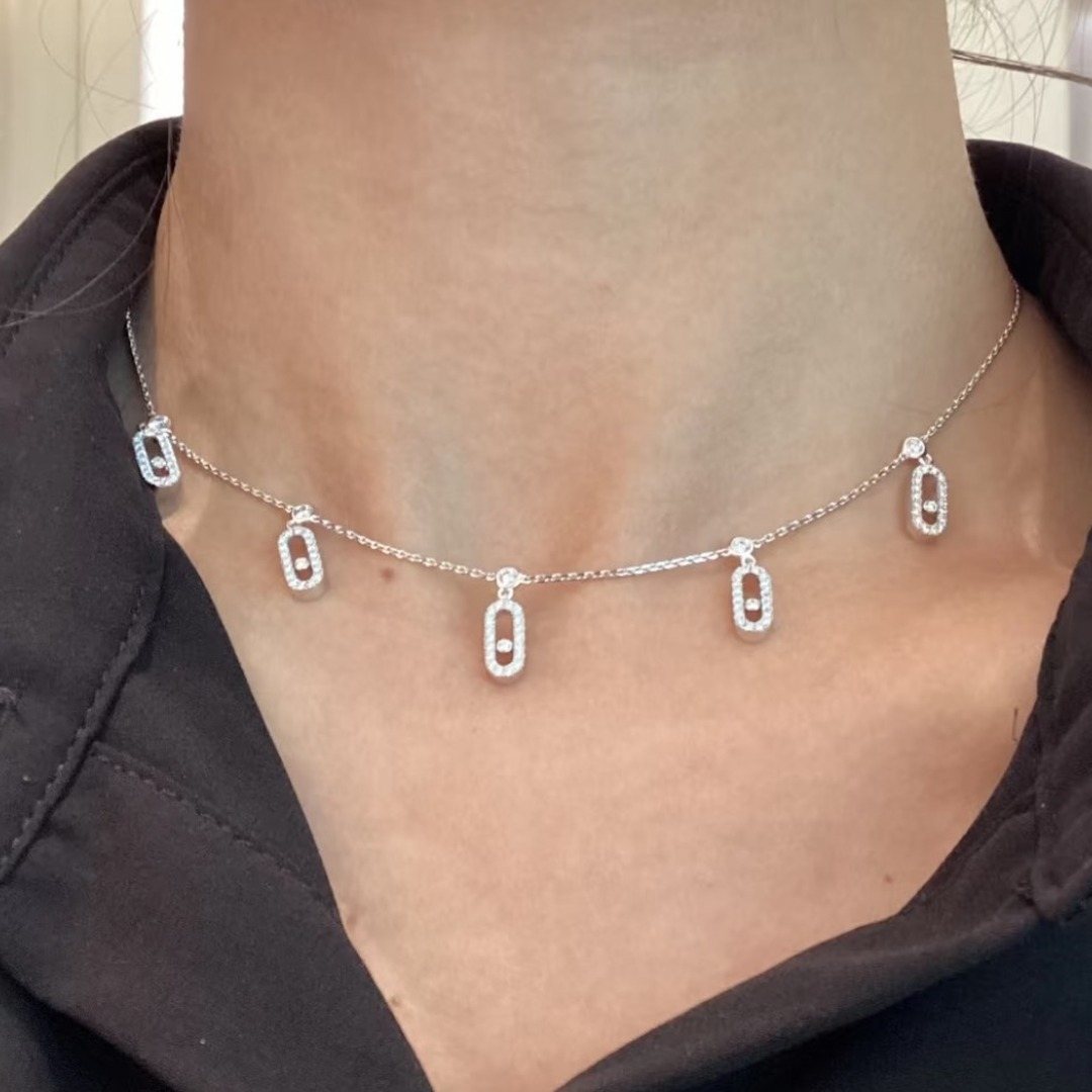 925 Sterling Silver Sliding Stone Necklace 925 Sterling Silver Sliding Stone Necklace