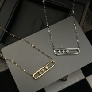 925 Sterling Silver Smooth Three Stone Sliding Necklace Jewelry Display