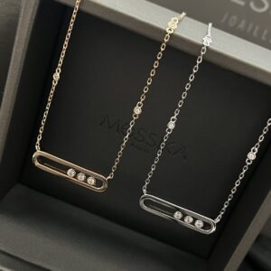 925 Sterling Silver Smooth Three Stone Sliding Necklace Packaging View