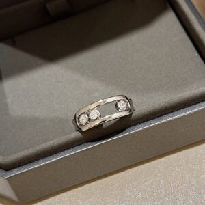 925 Sterling Silver Smooth Three Stone Sliding Ring Wholesale