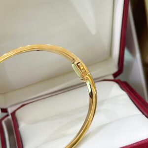 925 Sterling Silver Starry Pave Bangle Close Up