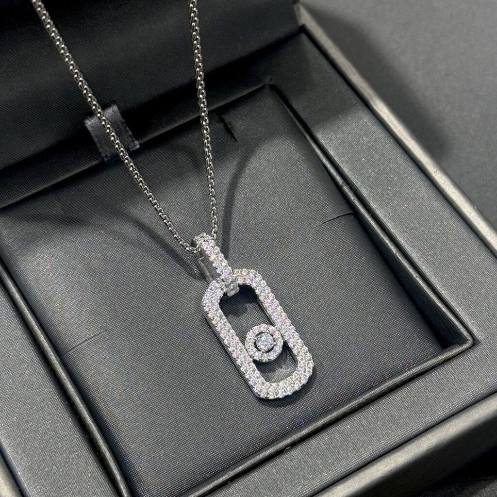 925 Sterling Silver Statement Pave Sliding Necklace Wholesale
