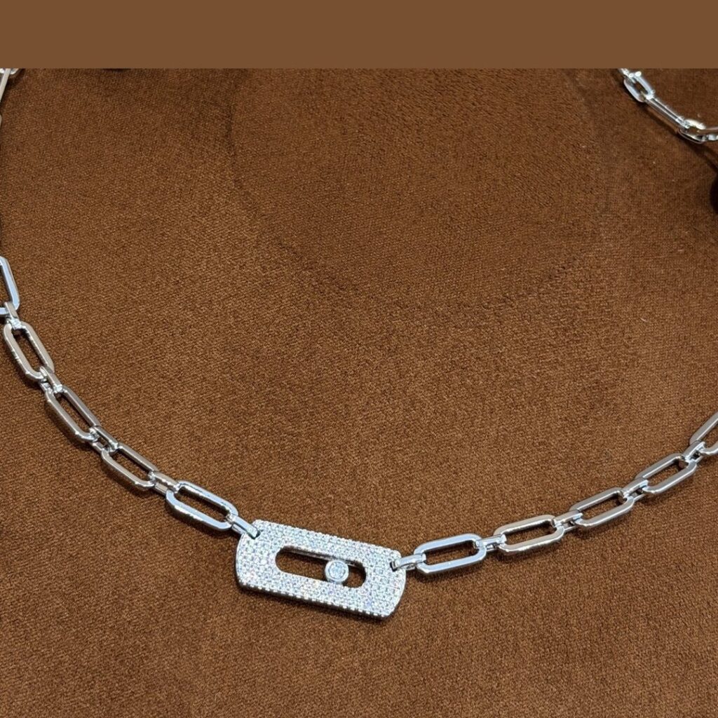 925 Sterling Silver Statement Single Stone Sliding Necklace Wholesale